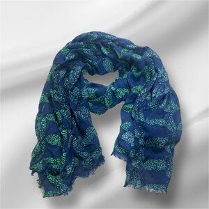 Club Monaco Blue and Green Shimmering Scarf